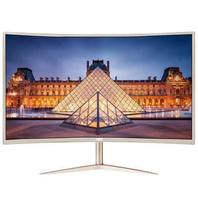 AOC C3289VW8 31.5英寸 VA屏广视角 广色域不闪屏 V型金属底座曲面显示器