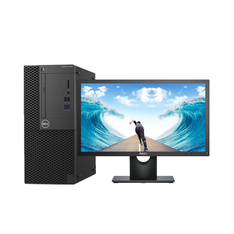 戴尔(DELL)Optiplex3060MT 台式电脑 19.5英寸显示器(i3-8100 4G 1T 集显win10)