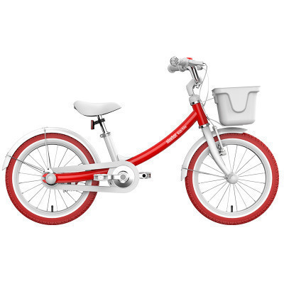 ninebot儿童自行车 16寸女款儿童单车 纳恩博童车配车篮 红色