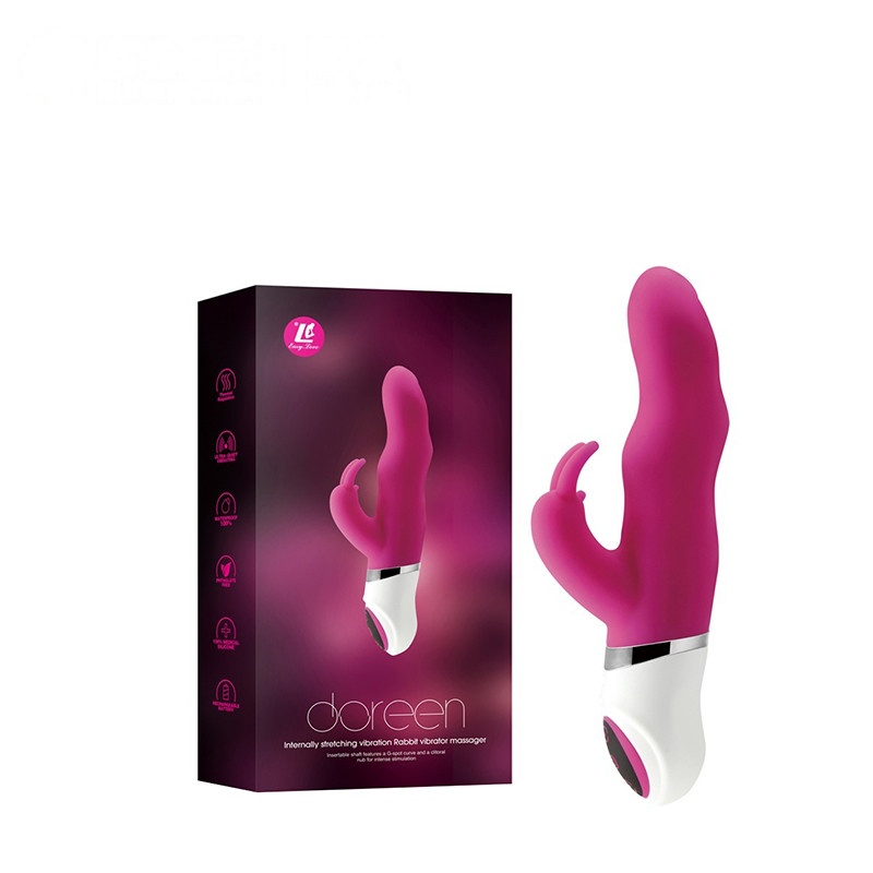 EASY.LOVE L简爱月亮之上震动棒抽插炮机按摩棒女用自慰器情趣成人性用品 红色 变频防水AV震动棒