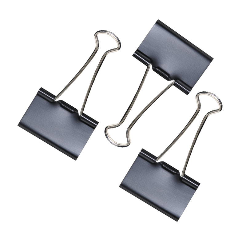 KW-triO 办公事务长尾夹（25mm黑）PVC DC-25j48