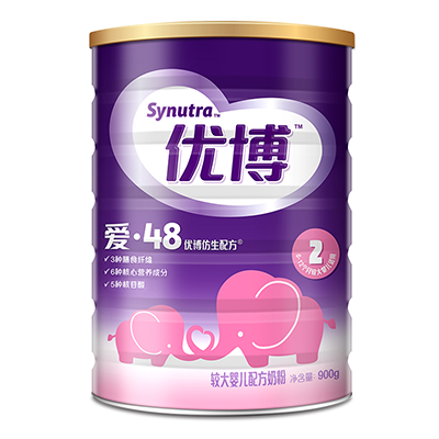 圣元(Synutra) 优博48 圣元优博爱2段奶粉900g罐装(适用6-12个月)