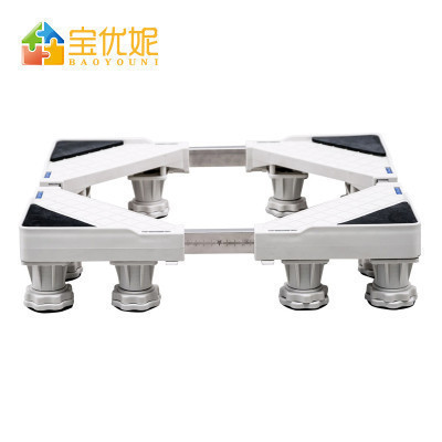 宝优妮洗衣机底座加厚加粗托架移动冰箱支架通用滚筒垫高架[新品推荐]升级款十二大脚洗衣机底座9102-2