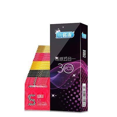名流 避孕套性感五合一超薄定制款G点带刺狼牙套安全套情趣成人性用品润滑体贴颗粒刺激套 30只装