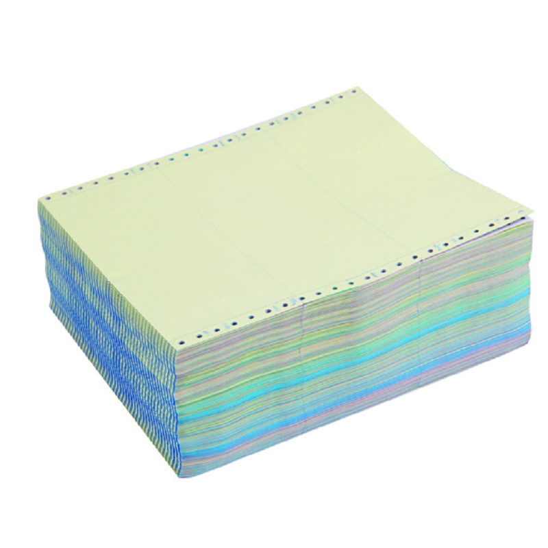 广博 241-5-1/3五层3等份电脑压感打印纸(有撕边线)白/红/绿/蓝/黄 DY7075-3 (件)