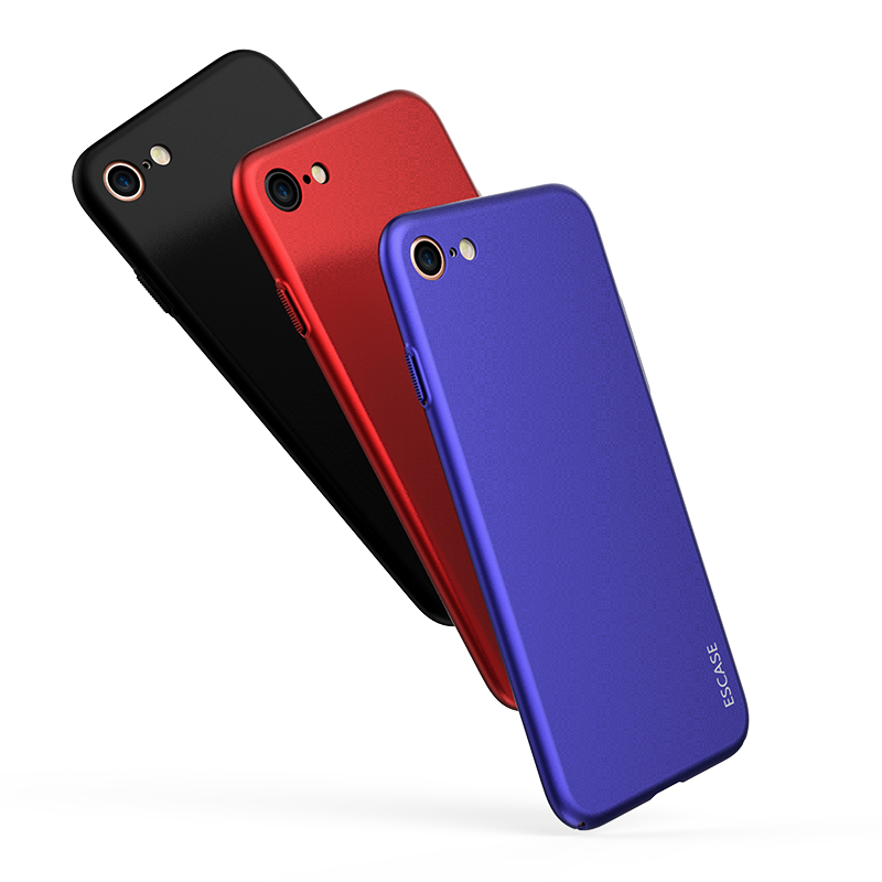 ESCASE [送指环扣支架]苹果iPhone8/7手机保护壳/苹果8/7通用 全包烤漆肤感硬壳 4.7英寸(有挂绳孔)