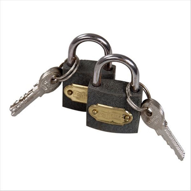 赛拓(SANTO) 0073 2件套3CM铁挂锁 锁具 铁锁 小锁 门锁