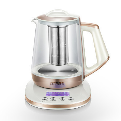 英国酷芝(Ckozese)CZ606高端 养生壶煮茶煮奶 电热壶 2l 煮茶壶 煎药壶 电热水壶 苏宁自营 高硼硅玻璃