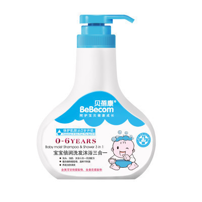 贝蓓康(BeBecom)宝宝倍润洗发沐浴三合一500ML
