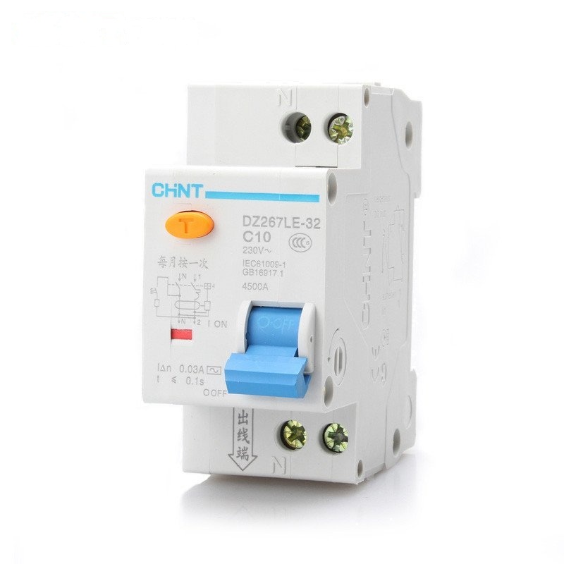 正泰CHNT 断路器 漏电保护器 空气开关 双进双出 DZ267LE 1P+N 20A