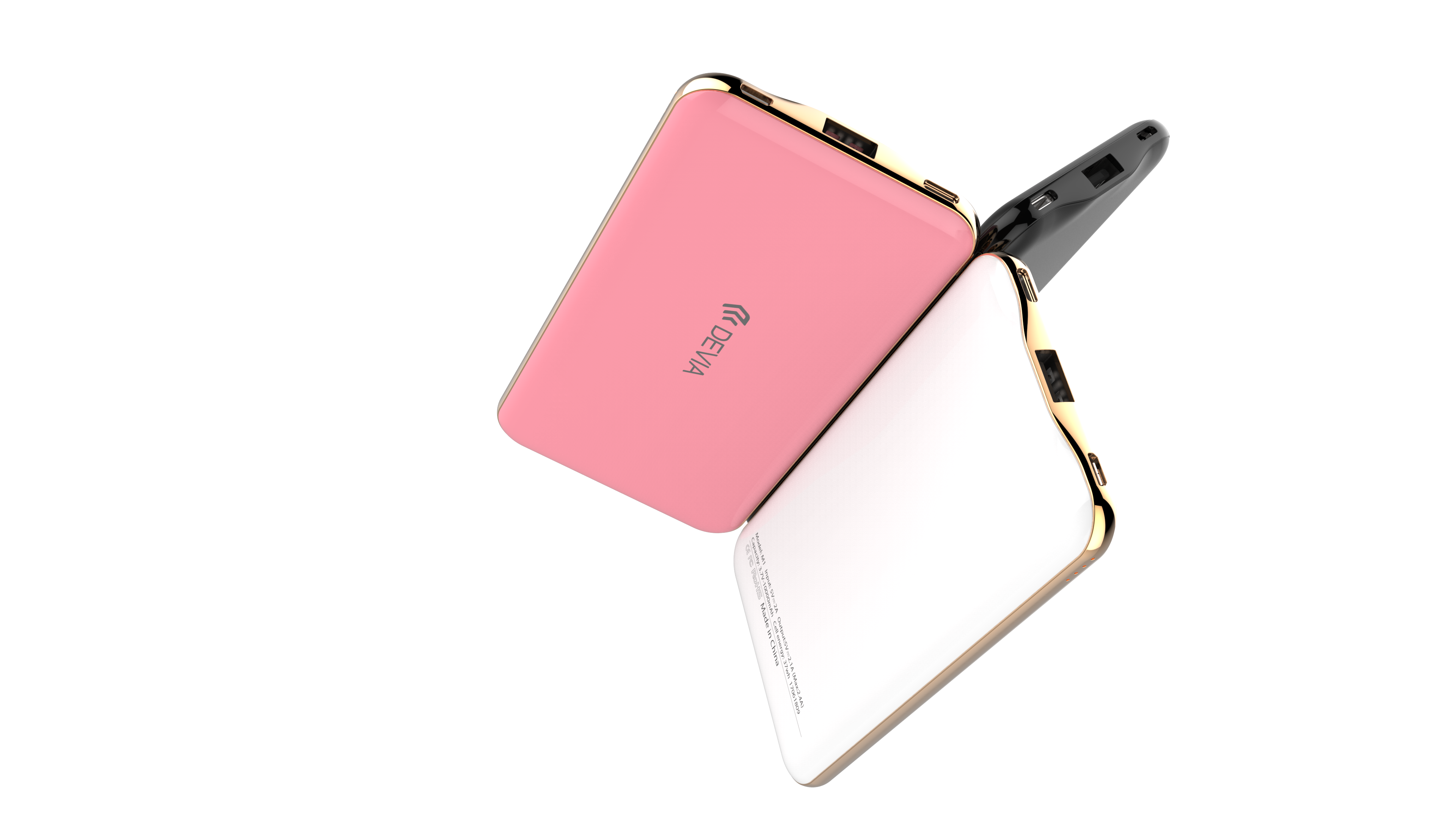 DEVIA博美系列超薄移动电源10000mAh(白色)