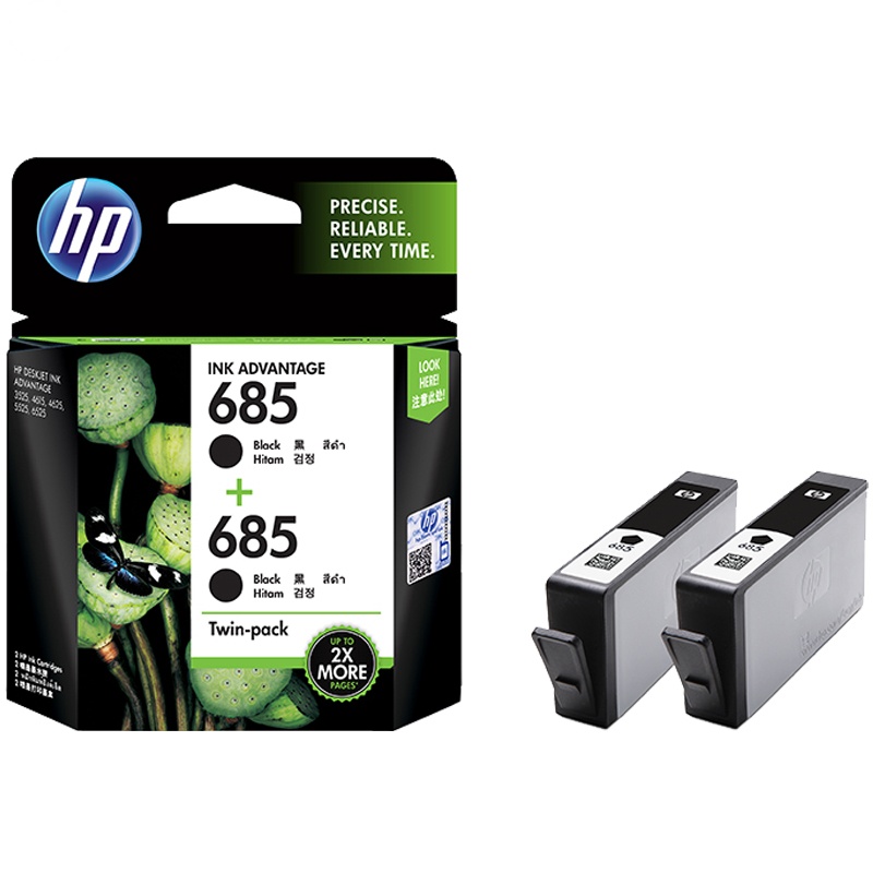 惠普(HP)L0S22AA 685 黑色墨盒 双包装(适用 HP Deskjet3525/5525/6525/4615)