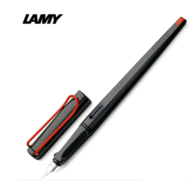 凌美(LAMY) joy喜悦系列钢笔 墨水笔艺术笔尖黑杆红夹1.9