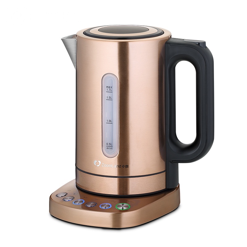 卓朗(Zoomland)F-655AED 304不锈钢电热水壶快速智能烧水壶温控电水壶1.7L保温壶
