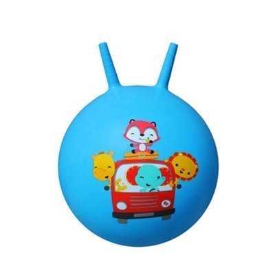 费雪(Fisher Price)玩具 儿童玩具球 宝宝跳跳球羊角球45cm(蓝色 赠充气脚泵)
