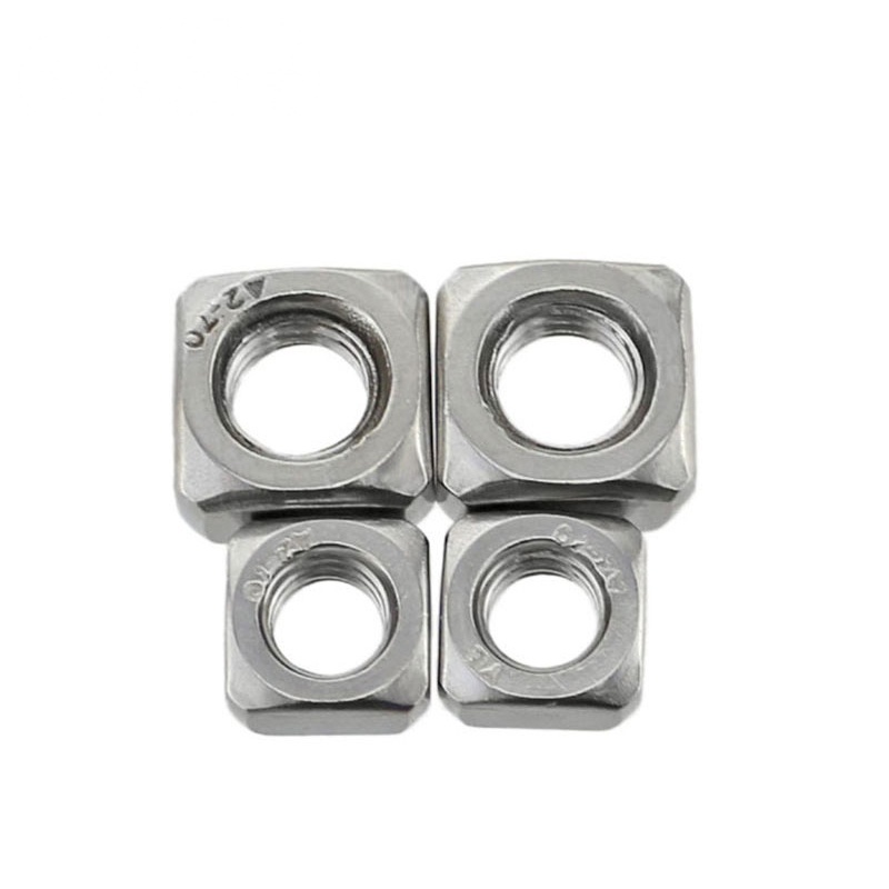 304不锈钢四方螺母正方形螺帽GB39四方形螺母M5*11*4.5(10颗装)
