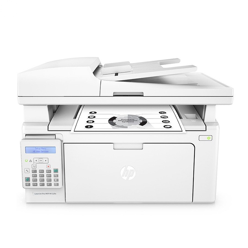 惠普（HP）LaserJet Pro MFP M132fn 黑白多功能激光一体机（打印 复印 扫描 传真
