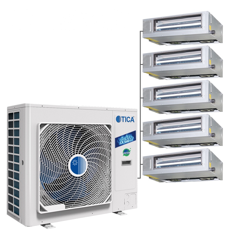 天加(TICA)6匹一拖五 家用中央空调 1级能效变频 适用120-160㎡ TIMS160AHR