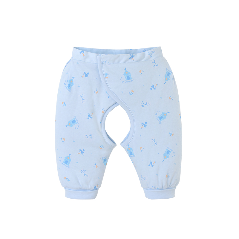 [苏宁自营]英氏婴儿开裆裤新生儿裤子夹棉男女宝宝保暖裤 164769