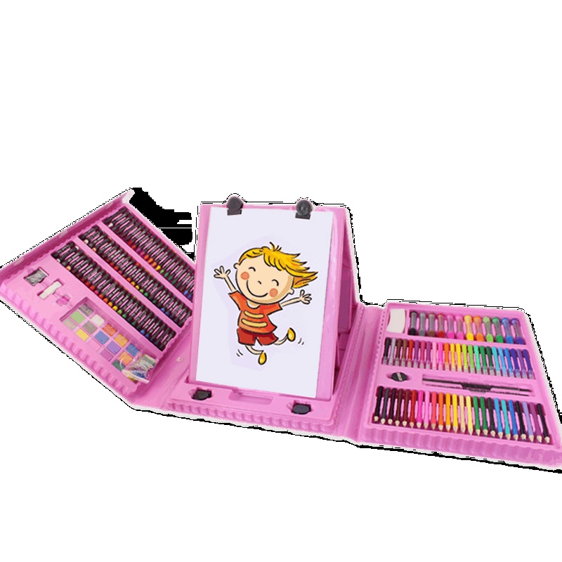 乐缔儿童绘画画笔套装208件套工具组合小学生水彩笔美术文具用品生日礼物