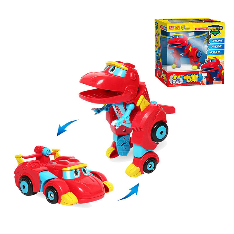 灵动创想(LDCX)帮帮龙出动恐龙探险队 3岁以上男孩女孩儿童早教益智玩具变形机器人 帮帮龙发声变形系列-韦斯5901