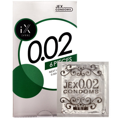 [JEX002]JEX捷古斯 超薄款 JEX 002非乳胶超薄0.02毫米避孕套 6只装 JEX超薄避孕套