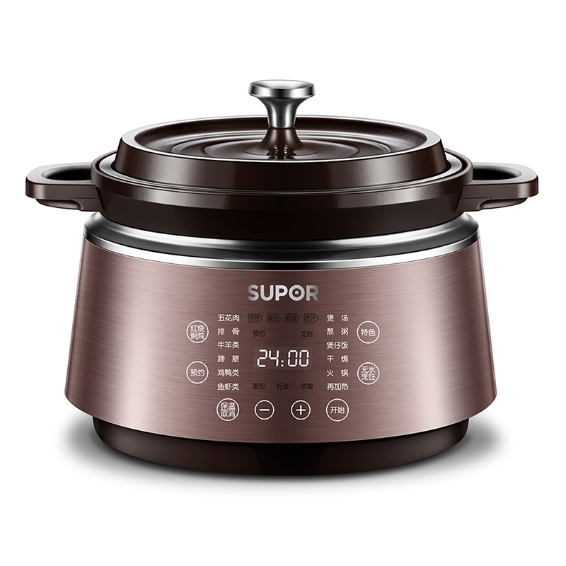 苏泊尔(SUPOR)珐琅铸铁电炖锅 TG40YC3-100 全自动家用煲汤煮粥炖锅