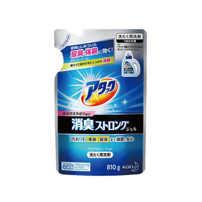 [消臭杀菌]花王(KAO) 日本进口 消臭清洁安心洗衣液 袋装替换补充装810g