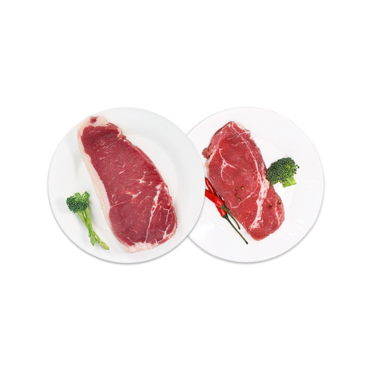 时时惠 澳洲原切混搭草饲牛排套组(西冷150g*2 眼肉150g*2)
