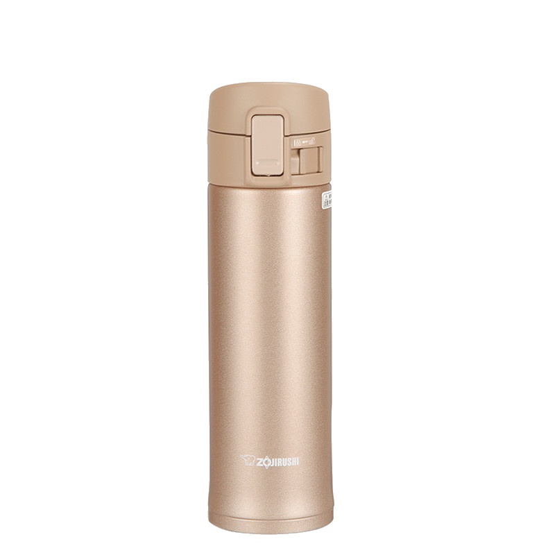 象印(ZOJIRUSHI)保温杯SM-KC48-NM 480ml 一键开启男女士304不锈钢水杯便携真空保冷水杯 香槟金