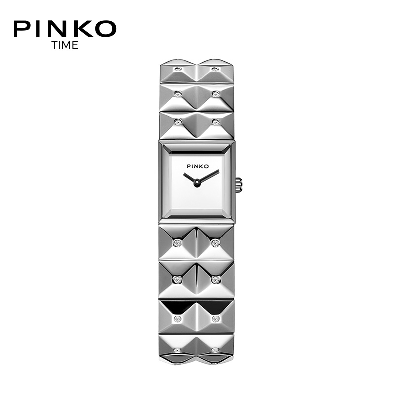 欧美品牌意大利进口Pinko简约时尚石英女表Cherimola系列银色钢带