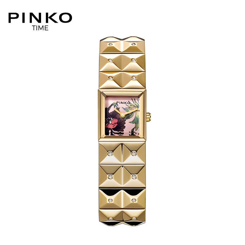 意大利进口PINKO手表 欧美品牌女士简约时尚石英表女Cherimola系列金钢带PK.2322L/05