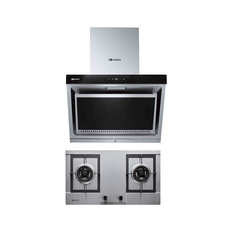能率(NORITZ)触控式油烟机燃气灶套餐 CXW-200-C1682+JZT-1681S 静音科技 超大火力 天然气
