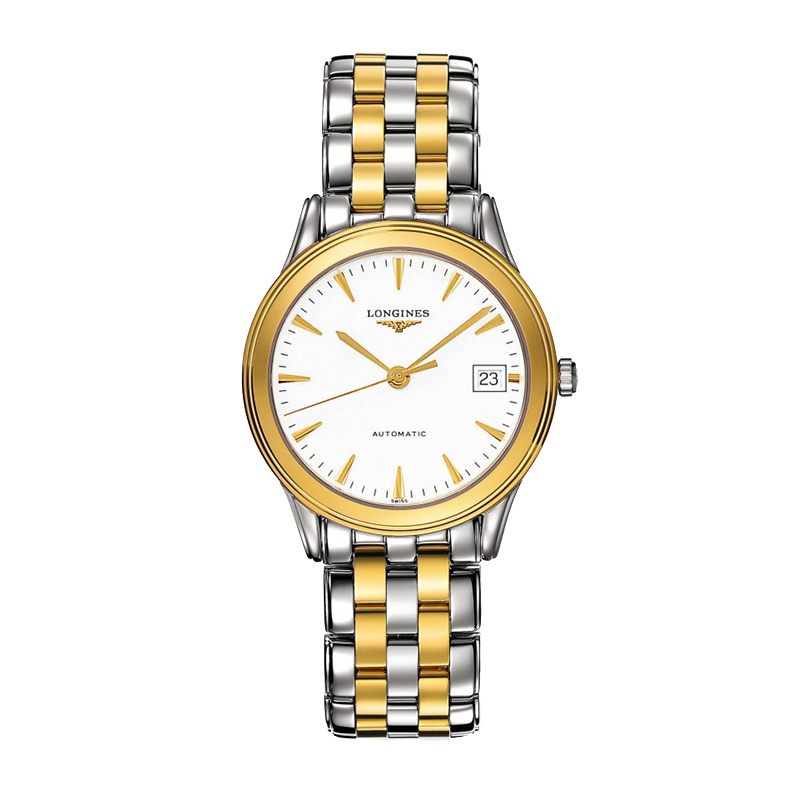 瑞士正品 浪琴军旗间金背透机械男士手表 L4.774.3.22.7