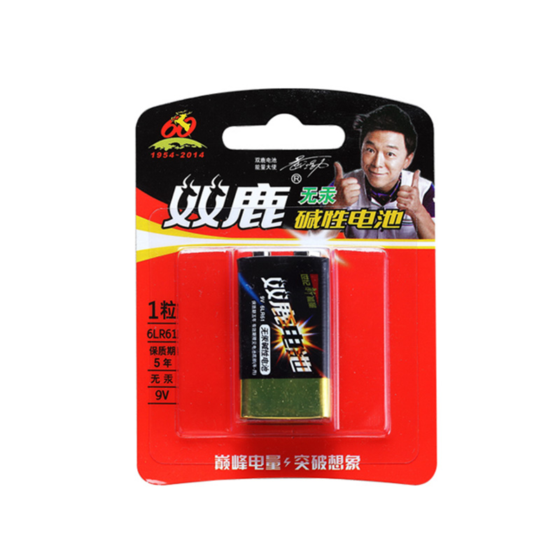 双鹿 碱性9V 电池 6LR61 1节/卡 (卡)