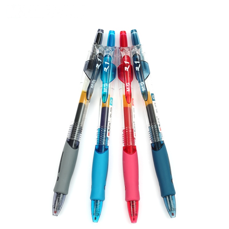 晨光文具按动中性笔GP1008 办公水笔会议笔学生考试水笔0.5mm 48支装 红色
