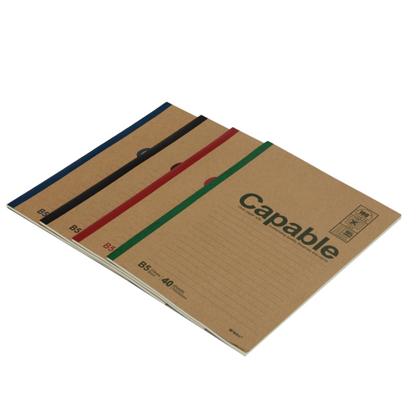 晨光无线装订笔记本 APYJR550优磨砂面抄牛皮纸面B5/60页 学生办公本 5包装起卖