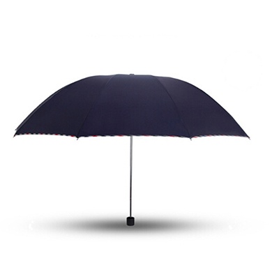 天堂定制10骨黑胶三折雨伞200把起订
