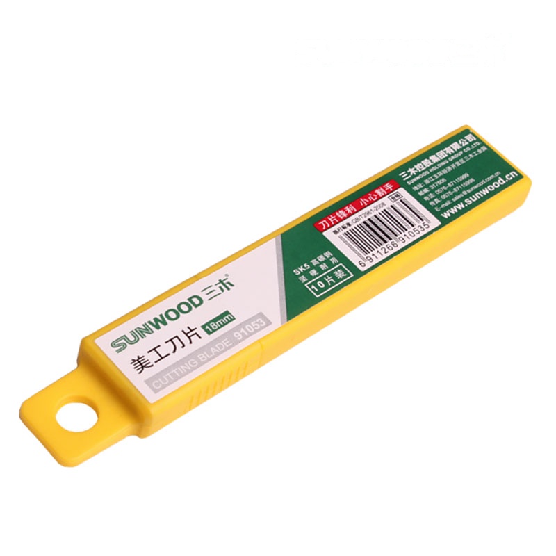 三木(SUNWOOD)大号 10片装 美工刀片 91053 (盒)
