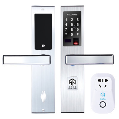 西默ximo 指纹锁L1(银色)智能锁指纹密码电子门锁 门厚40-100mm左/右开手机开门适配ios;Android