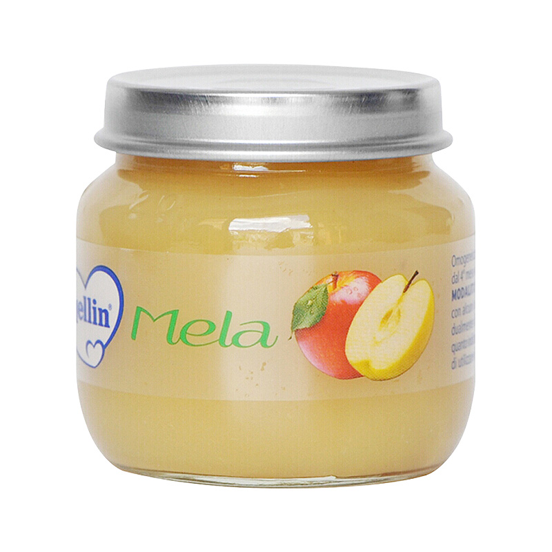 美林(Mellin)婴儿营养辅食苹果泥 100克/罐 2罐装 辅食添加初期以上 原装进口 4个月以上