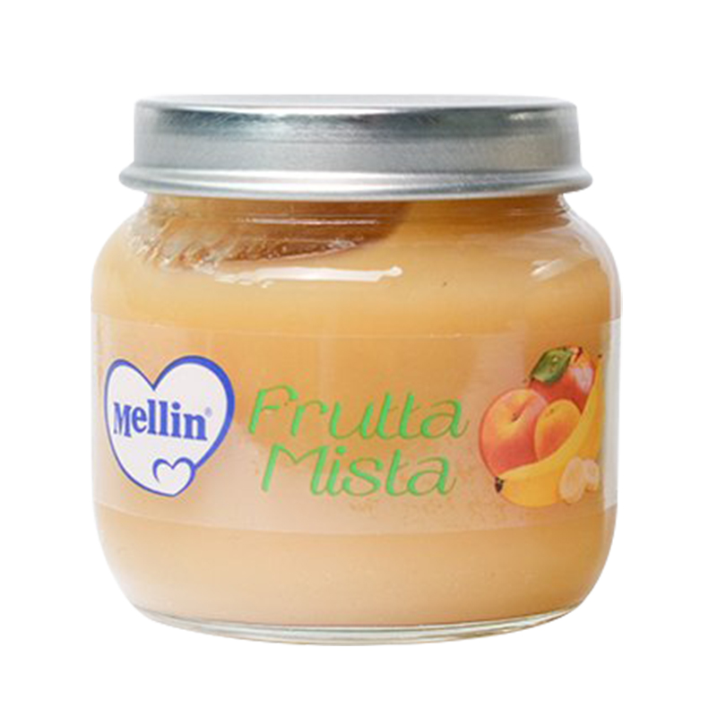 美林(Mellin)辅食混合水果泥 100克/罐 2罐装 辅食添加初期以上 原装进口 4个月以上