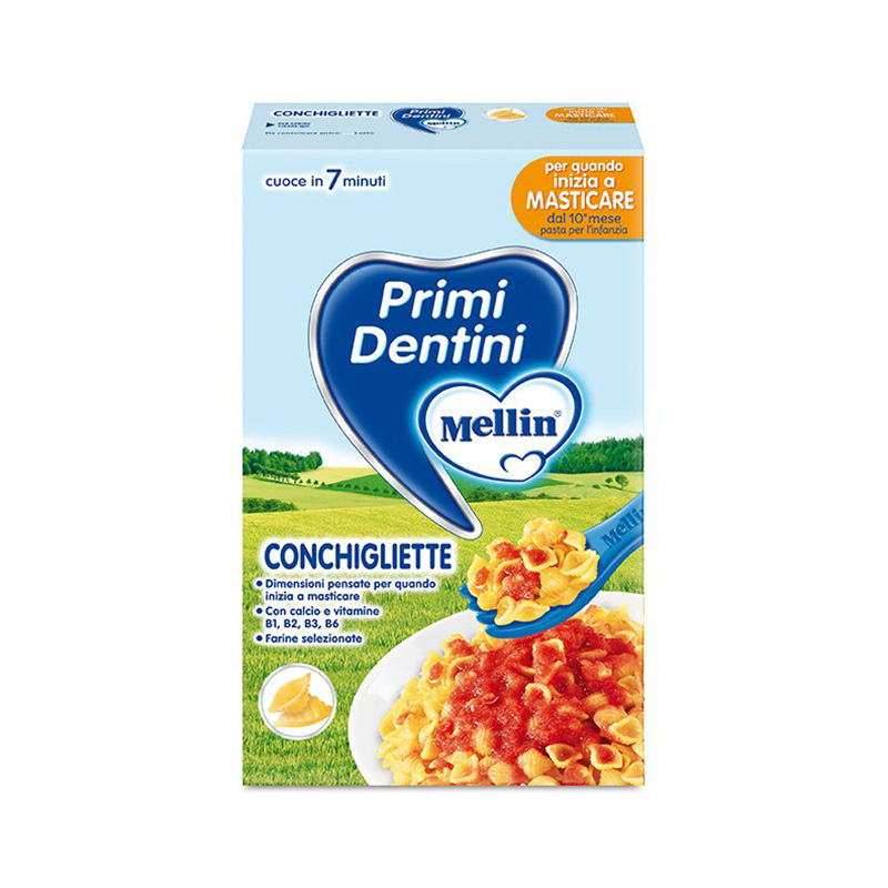 美林(Mellin)CONCHIGLIETTE贝壳型面食颗粒面 280克/盒装 10个月以上