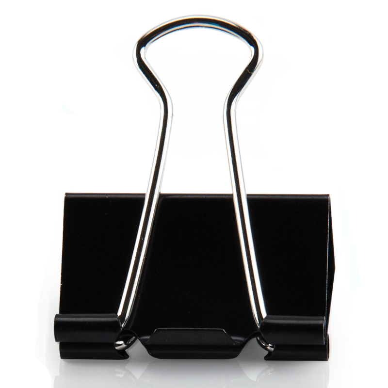 广博 32mm 3# 12只装 黑色 长尾票夹 PJ5223（盒）