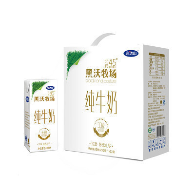 完达山 黑沃牧场纯牛奶250ml*12盒/礼盒装