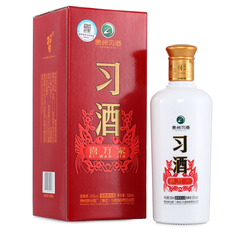 茅台集团 习酒 喜万家 53度 500ml*6 整箱装白酒 口感酱香型