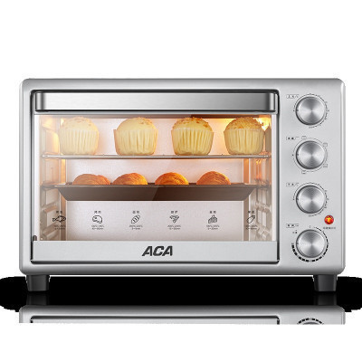 北美电器（ACA）电烤箱ATO-M32A 32L 上下管独立调温 低温发酵 烧烤 防爆照明灯 家用机械式 电烤炉