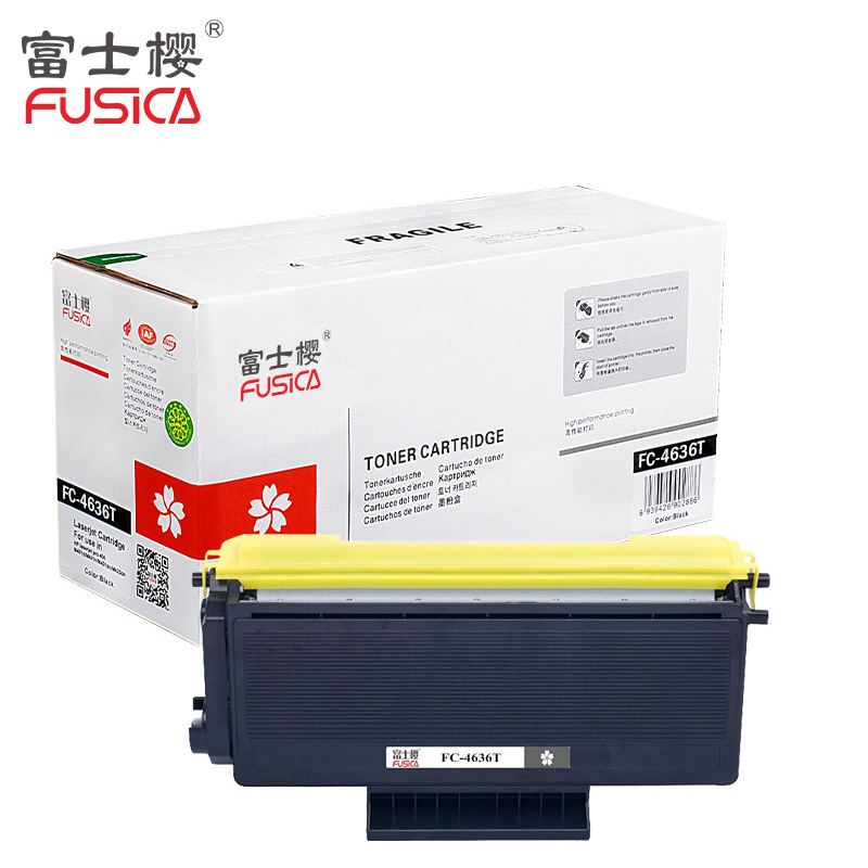 富士樱(FUSICA) FC-4636T 黑色粉盒单只装适用联想LJ3500/3550DN/M7750N约3000页