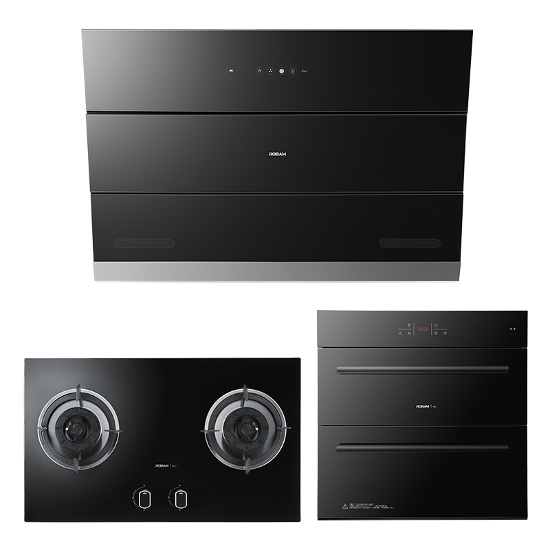 老板(ROBAM)巨幕侧吸油烟机燃气灶消毒柜烟灶消套餐CXW-200-27A3+9B17+703 二星级消毒消毒碗柜