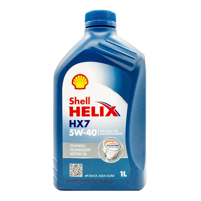 [半合成机油]Shell壳牌 欧洲进口 Helix HX7 5W-40 SN级 蓝喜力 1L